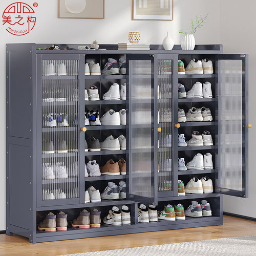 防尘鞋柜家用门口鞋架大容量带门