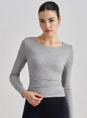 Tennis girl秋冬新款运动长袖T恤速干透气运动上衣修身显瘦网球服