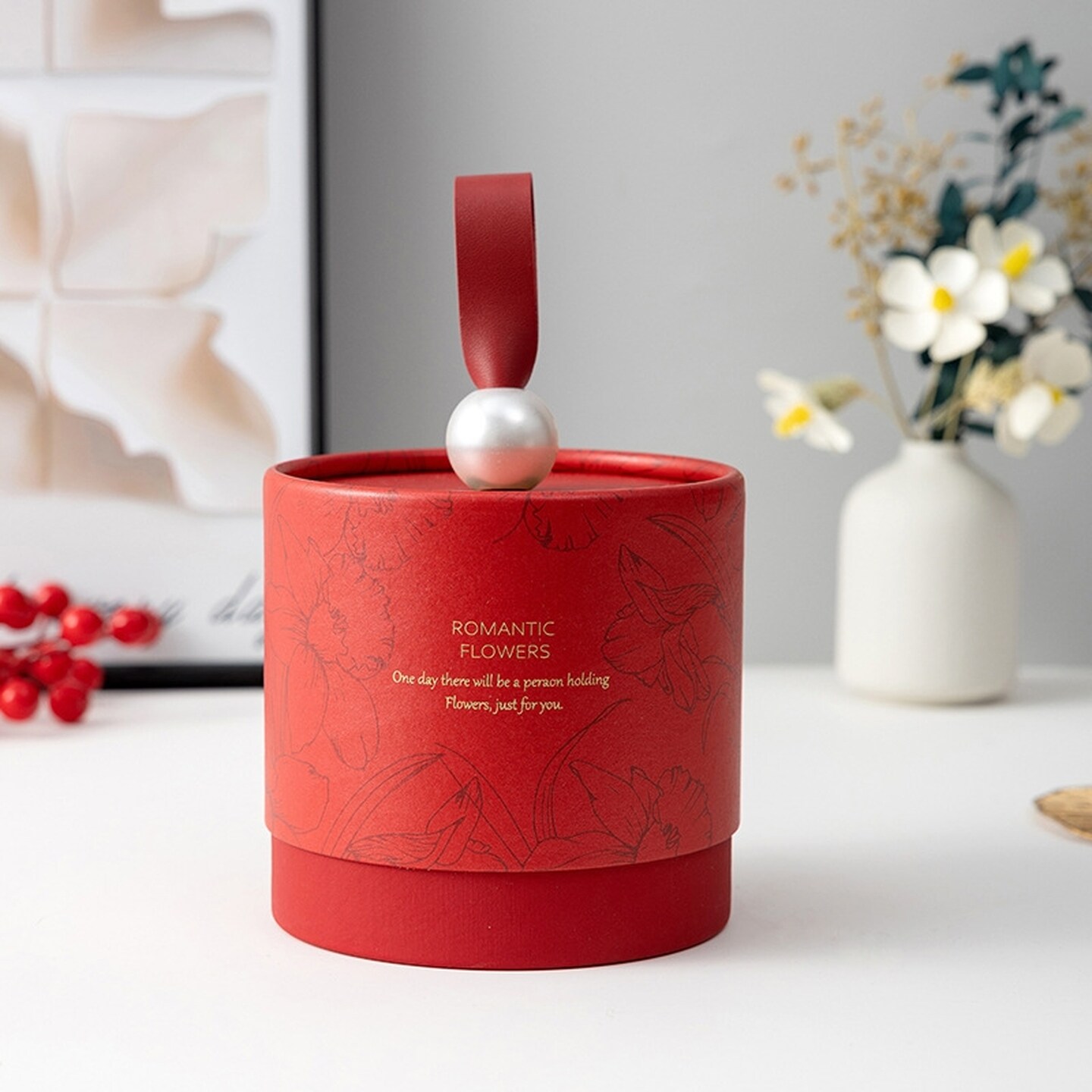 喜糖盒免折叠糖盒高级小众免折叠礼盒手提婚礼珍珠高档伴手礼订婚