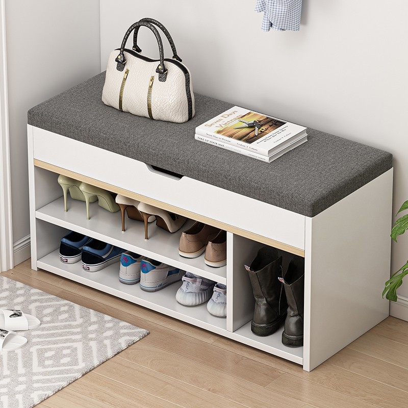 换鞋凳软包坐垫鞋柜家用进门口长条凳穿鞋凳可坐式鞋架坐凳一体