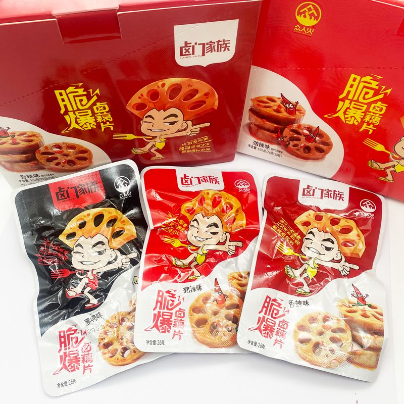 卤门家族香辣黑鸭味藕片26g