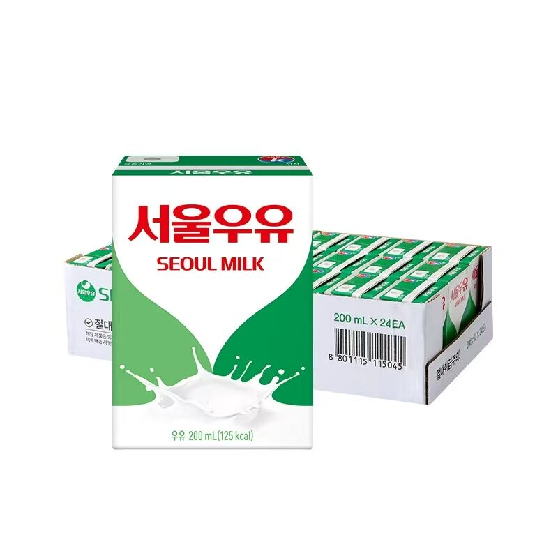 韩国进口寿尔首尔牛奶24盒整箱草莓巧克力口味奶早餐牛奶