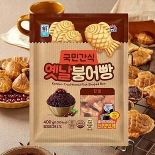 韩国进口思潮大林鲫鱼烧红豆奶油鲷鱼烧半成品点心空气炸锅小鱼饼