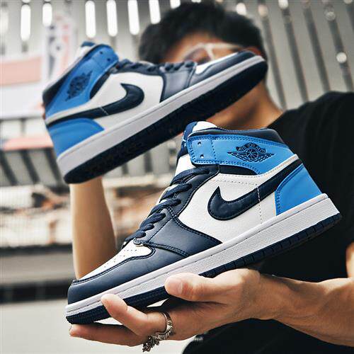 空军一号aj男鞋高帮板鞋爆款休闲篮球运动鞋aj黑白熊猫百搭情侣鞋