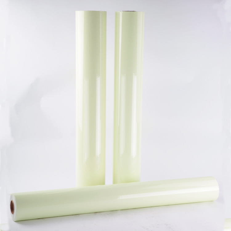 现货激光打印夜光发光贴纸荧光绿蓄光膜切片裁张白色亚克力夜光纸