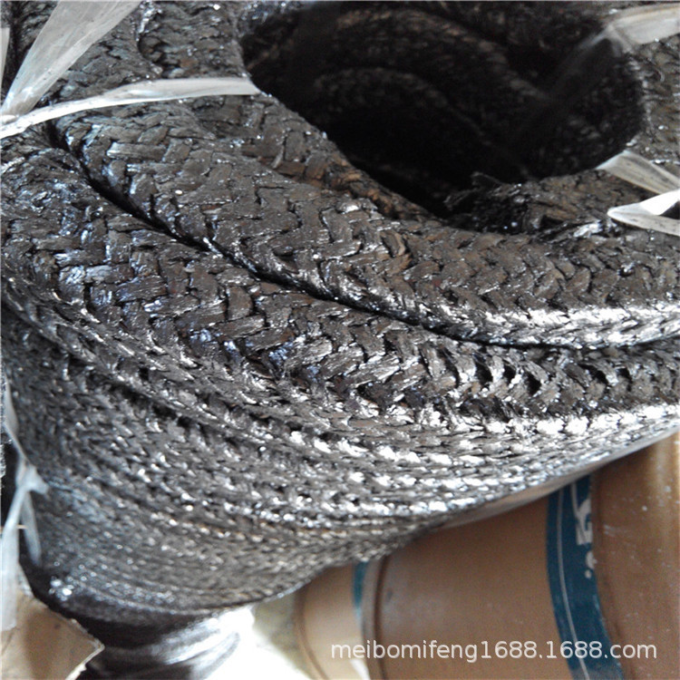 石墨盘根纯石墨耐高温耐磨耐高压水泵阀门密封金属丝增强石墨绳
