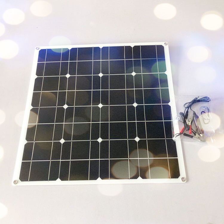 100W太阳能电池板充电器柔性太阳能电池板5V双输出 12VDC输出