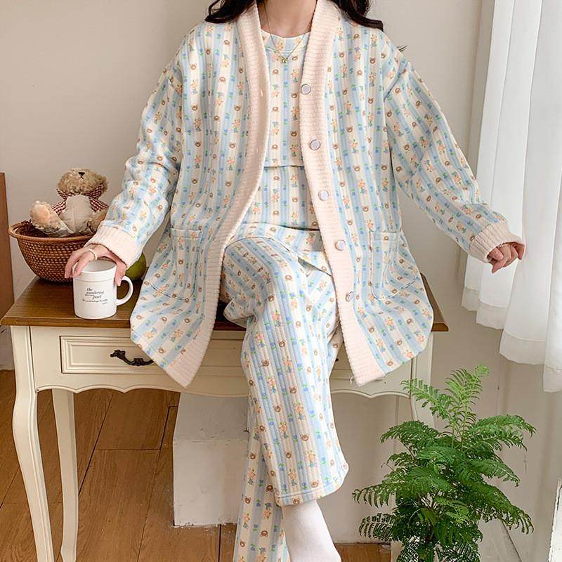 新款秋冬空气棉月子服三件套产后哺乳衣孕妇睡衣夹层开衫怀孕期,孕妇装/孕产妇用品/营养,家居服套装,淘宝优惠券,粉丝福利购,淘宝优惠卷