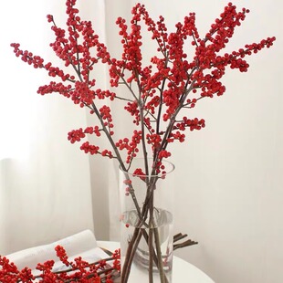 冬青红果鲜花北美冬青鲜花进口鲜切真花枝水培水养年宵花新年春节