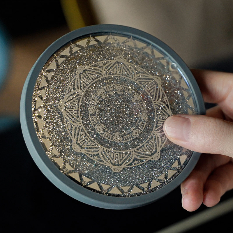 敦煌博物馆院文创三兔金银色藻井隔热防烫锅碟流沙麻杯垫送男女礼,节庆用品/礼品,创意礼盒/礼品套组,淘宝优惠券,粉丝福利购,淘宝优惠卷