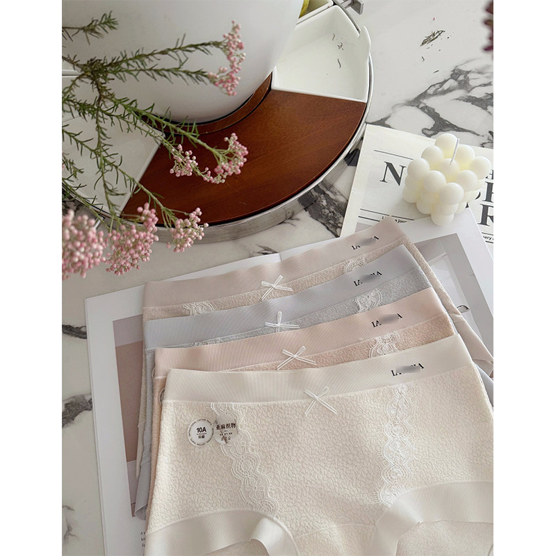 SX260466NY3SS 蕾丝蝴蝶结腰边无痕内裤