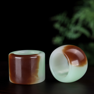 新疆和田玉糖青白玉扳指男款大拇指指环戒指文玩扳指天然玉石戒指