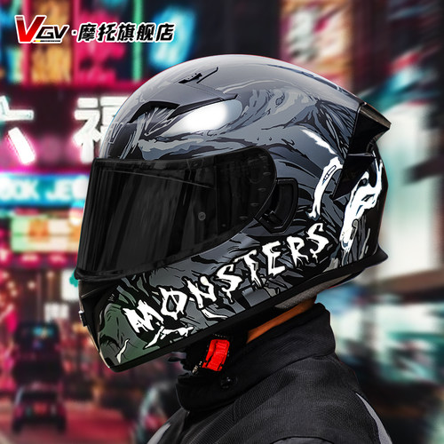 VGV认证摩托车头盔男士冬季