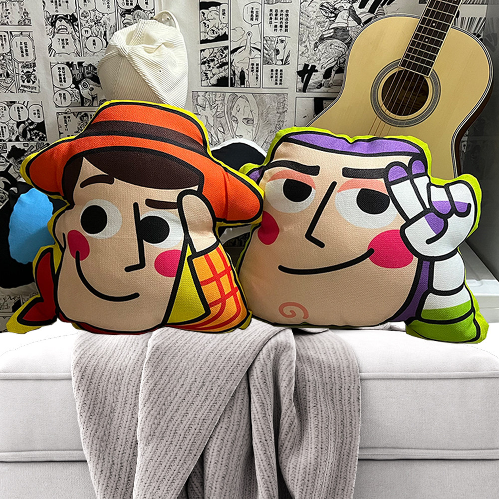 【原创】巴斯光年胡迪卡通抱枕汽车沙发护腰靠枕可爱床头摆件靠垫