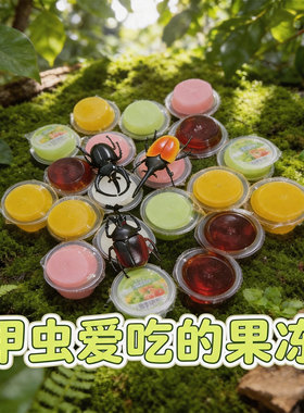 甲虫专用果冻独角仙锹甲昆虫食物兜虫金龟子毛象成虫饲料零食