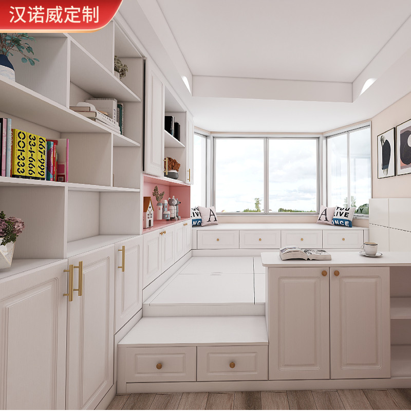 定制榻榻米衣柜床书桌一体实木济南全屋定制工厂现代简约欧式定制