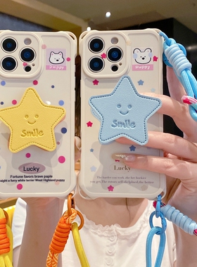 个性新款适用小米15/14/13/12手机壳红米note15/13/12/11/14pro全包K70防摔K80网红挂绳civi3/2/5pro软硅胶套