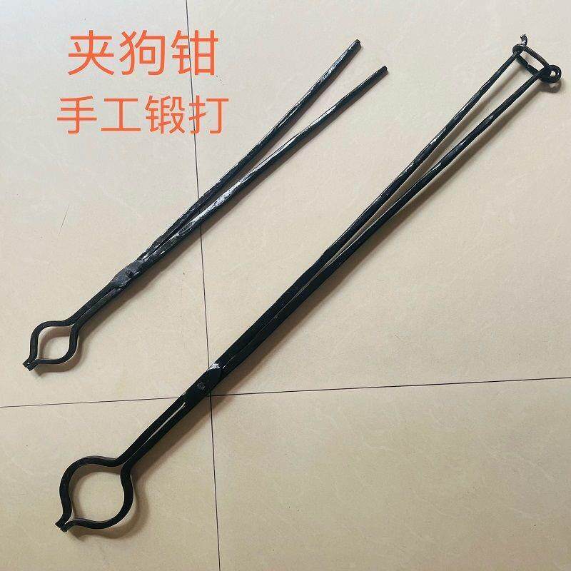 狗夹子铁夹逮捕狗钳子手工锻打新款抓狗器捕猫加粗防咬抓狗神器