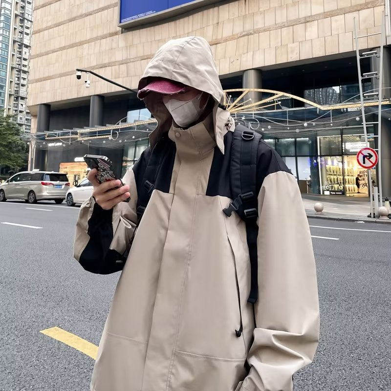 早秋季户外运动防晒冲锋衣外套女春秋2025新款高级宽松登山服W13,男装夹克,星座603-2