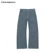 EXISTENCE存世26SS「摇青」定织纹理固色弯刀微喇青蓝色原牛