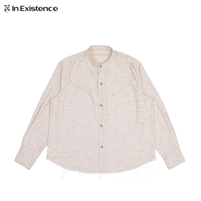 存世无领棉麻长袖衬衫