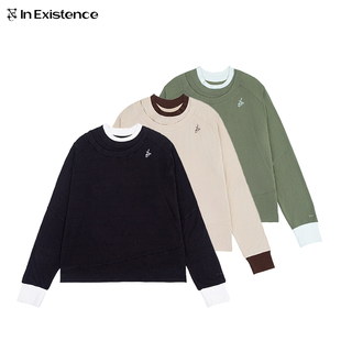 【年终福利】IN EXISTENCE存世 多重领螺旋裁片假两件打底衫