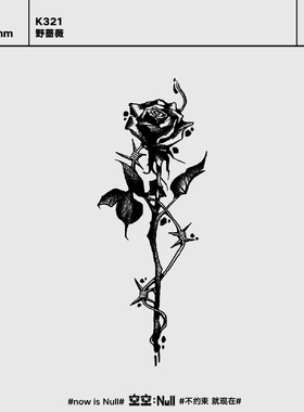 空空NULL 野蔷薇  草本保持久防水持久果汁纹身贴