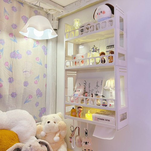 墙上免打孔置物架多层省空间