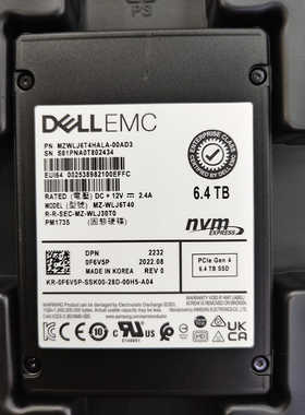 三星PM1735 6.4T固态硬盘U2接口PCIE 企业级MZWLJ6T4HALA-00AD3