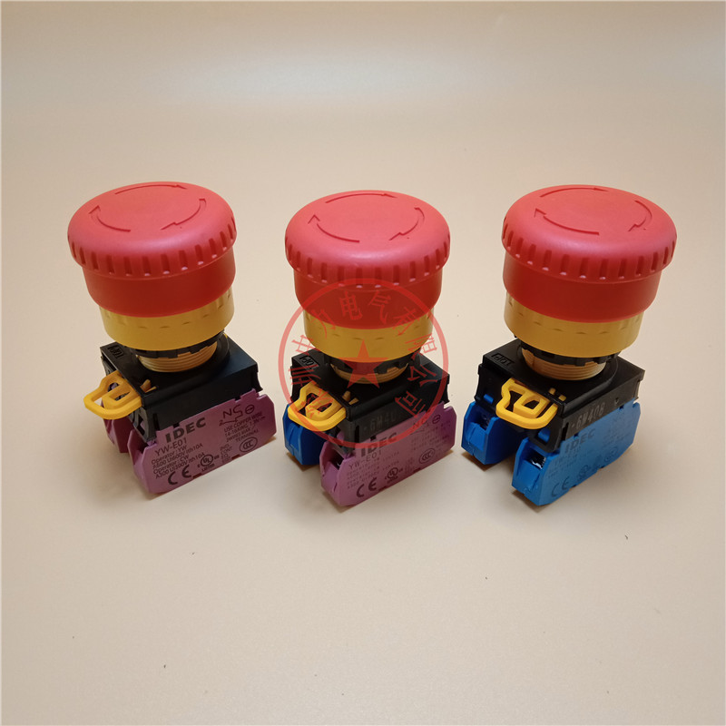 全新原装IDEC和泉22孔急停按钮开关YW1B-V4E11R/02R/20R旋转复位