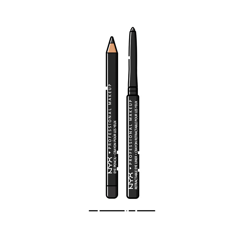 美国NYX slim eye pencil极细眼线笔胶笔液笔白色多色防水不晕染
