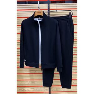 春秋季男士套装外套休闲韩版运动服百搭短款立领中青年夹克两件套