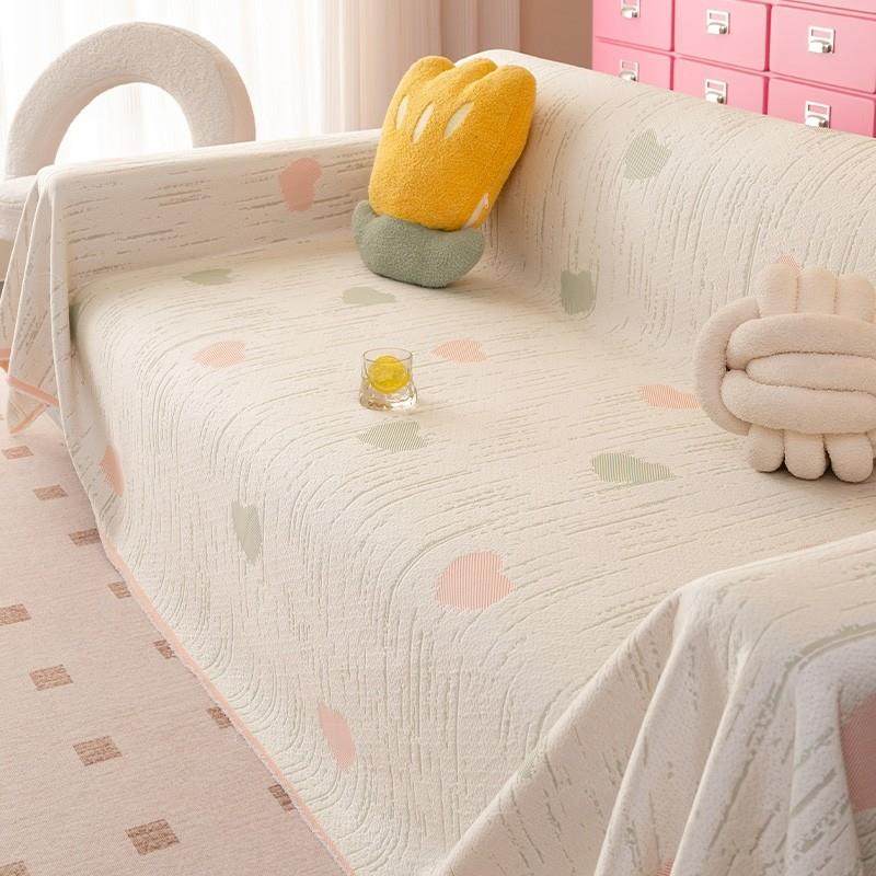 多巴胺凉豆豆沙发巾2025新款凉感夏季沙发盖布冰丝防滑沙发毯客厅