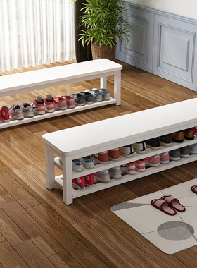 换鞋凳家用门口鞋柜进门穿鞋凳坐凳一体入户可坐鞋架简约长条凳子