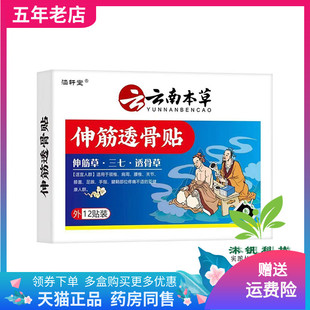 【买2送1/5送4】涵轩堂云南本草伸筋透骨贴12贴伸筋草三七透骨草