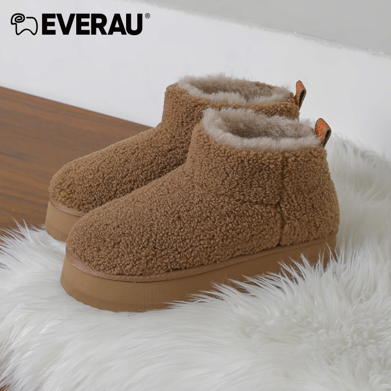 EVERAU皮毛一体雪地靴