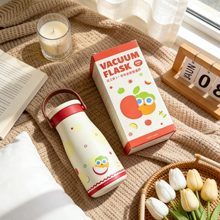保卫萝卜阿波苹苹安安保温杯316不锈钢便携600ML饮水杯