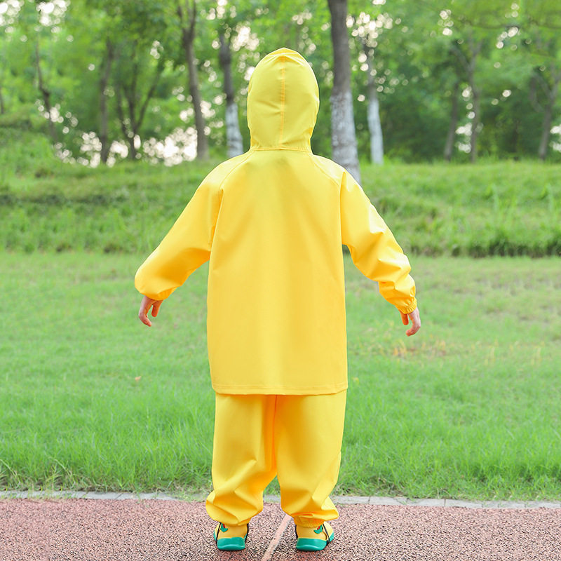 【欣艺奇】儿童背带裤雨衣套装幼儿园宝宝春亚纺防水两用双层男女
