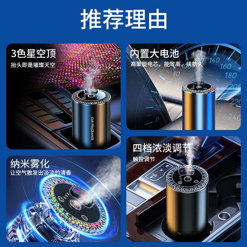 三色星空顶车用香薰机精