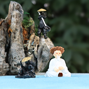 寒江孤影江湖故人古风侠客盲盒中控台显示屏车内装饰品汽车小摆件