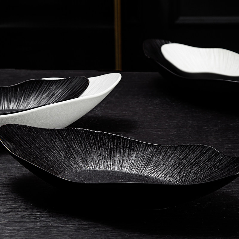 家用深盘碟子创意汤盘饭店大菜盘点心盘酒店蒸鱼盘子商用陶瓷餐具,餐饮具,盘,淘宝优惠券,粉丝福利购,淘宝优惠卷