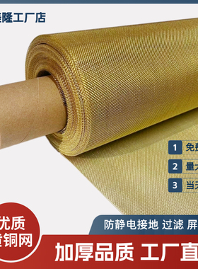 黄铜网10-400目防静电接地铜丝网布油漆过滤编织电磁信号屏蔽铜网