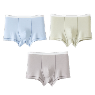 顶呱呱男童四角内裤莫代尔抗菌春夏季薄款男孩底裤中大童平角短裤