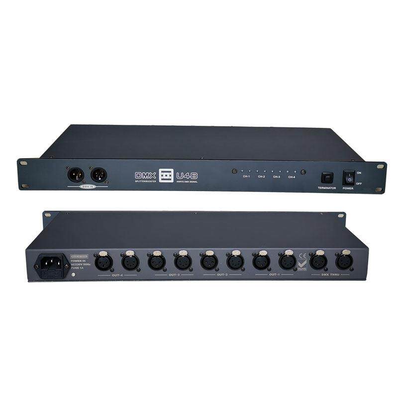8路DMX512灯光放大器分配器4路光电隔离舞台演出设备信号扩大器