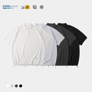 T恤男 TRS男装 25SSCOOLMAX夏季 凉感吸湿排汗POLO衫 宽松抽绳短袖