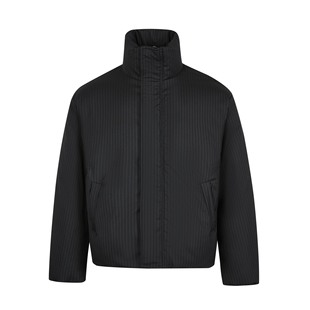 秋冬通勤竖纹高领棉服加厚保暖休闲宽松基础外套 MADEEXTREME