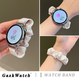 新款 GT4手表带watchgt5冰丝雪纺发圈watch4pro女款 41mm女士GT3专用GT2荣耀buds秋冬季 46E 适用华为GT6表带GT5