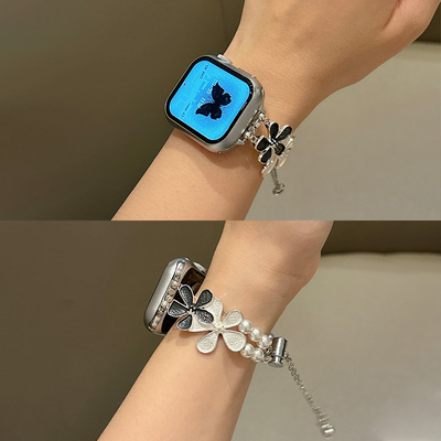 Gazk双花珍珠iwatchs10表带新款