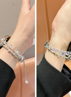 适用华为GT5表带watchgt4智能GT4手表带GT3手链式watch4pro金属41mm女款GT2手链18mm夏季gspro女表带20专用22