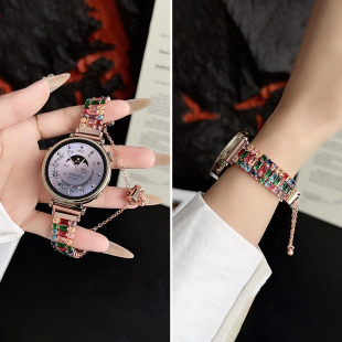 3pro夏季 Gazk锆石糖果适用华为gt6 watchgt5表链gt3女士gt2高级watch4 gt4手表带手链GT5pro女款 gt5表带女式
